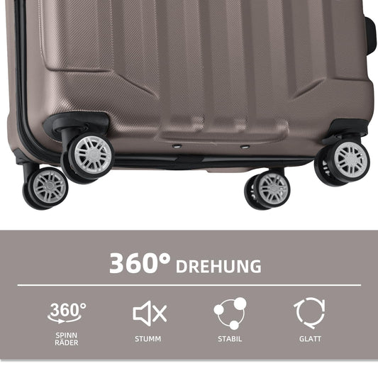 BEIBYE Reisekoffer M Coffee, Boardcase Hartschale