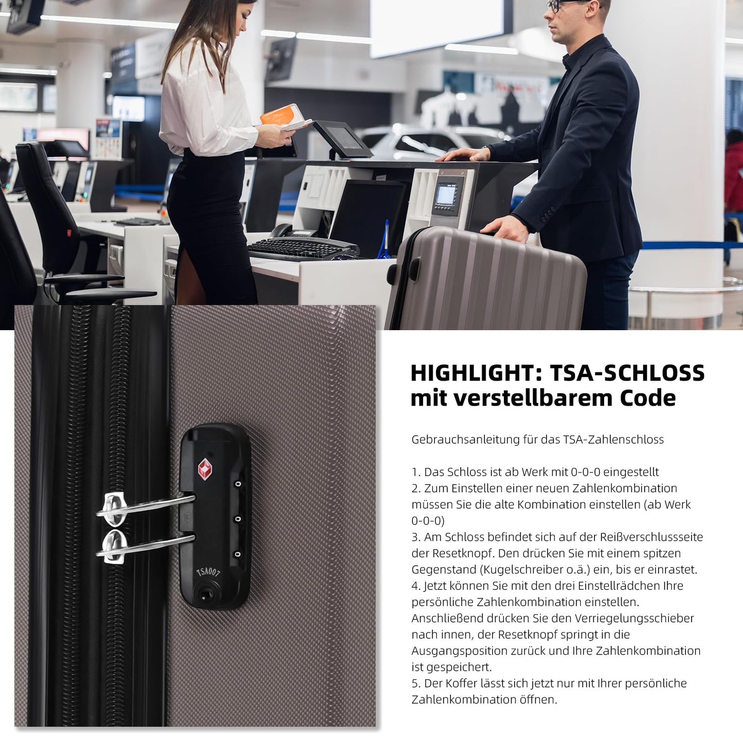 BEIBYE Reisekoffer M Coffee, Boardcase Hartschale